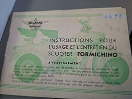 rumi scooter Formichino  125 cc oldtimer rare en Français 