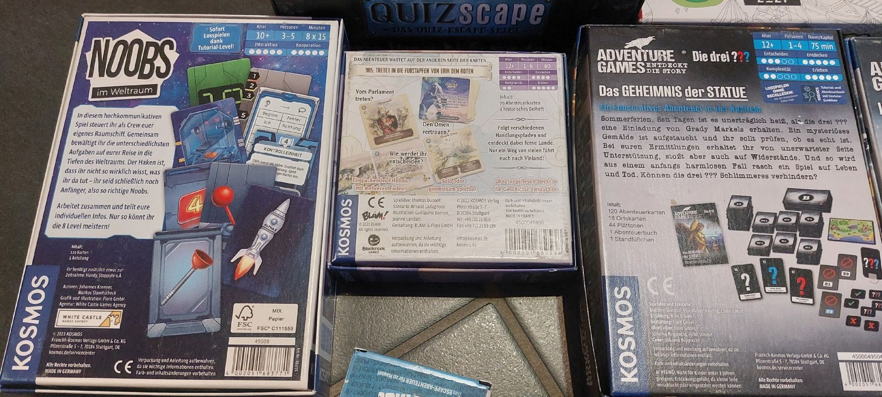 Giochi: Riesen Escape/Rätselspiele Set, gratis Versand – Usato da Dozwil venduto da strubiottca 7