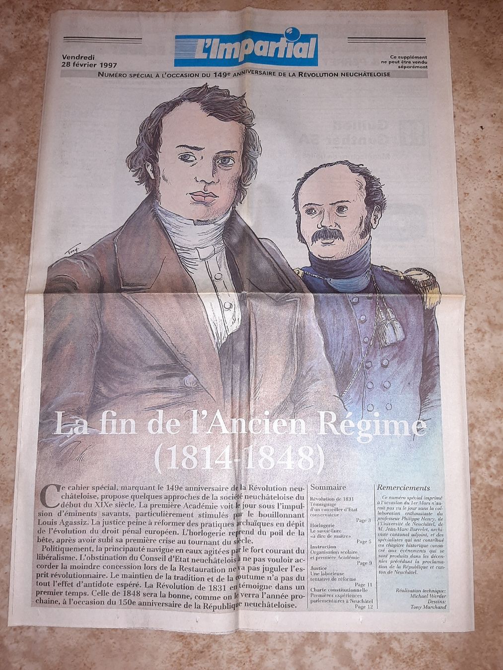 Riviste & Magazine: Journal, l'Impartial 28 Février 1997 – Usato da Neuchâtel venduto da Budy.jul-5