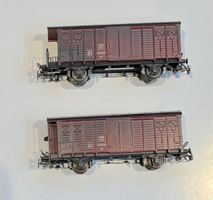 HAG H0 2 Gussgüterwagen geschwärzt