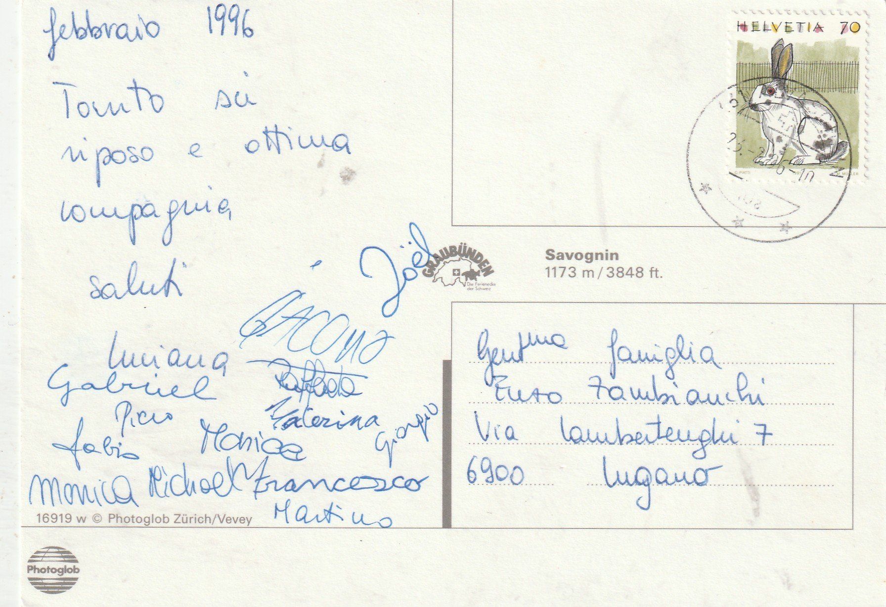 Cartoline postali: 6 Karten Savognin – Usato da Lumbrein venduto da made02 3