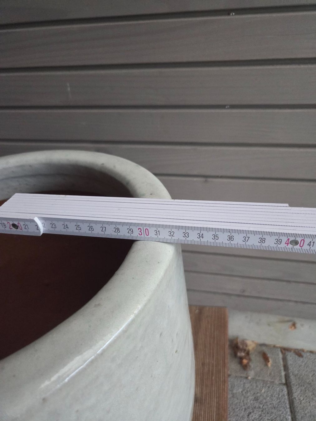 Pots de fleurs: Blumentopf Keramik hellgrau H ca. 51cm D ca. 32cm – D'occasion à Niederlenz par Moki123 2