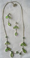 SÜSSES COLLIER MIT OHRSTECKER MODESCHMUCK GRÜN