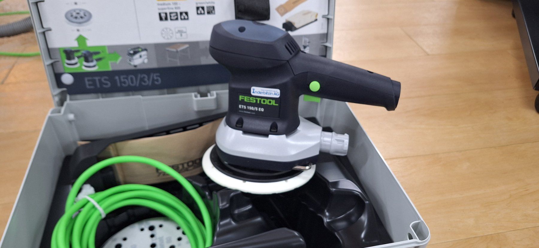 Festool Tutte le macchine: Festool Exzenterschleifer ETS 150/5 EQ-Plus, NEU – Nuovo e nell'imballaggio originale da Ried (Muotathal) venduto da mprofi58