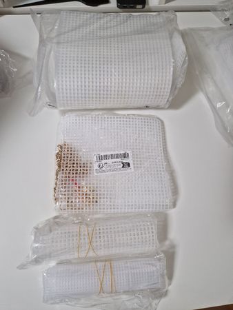 Kunststoffgitter Set für Handtaschen weiss neuwertig