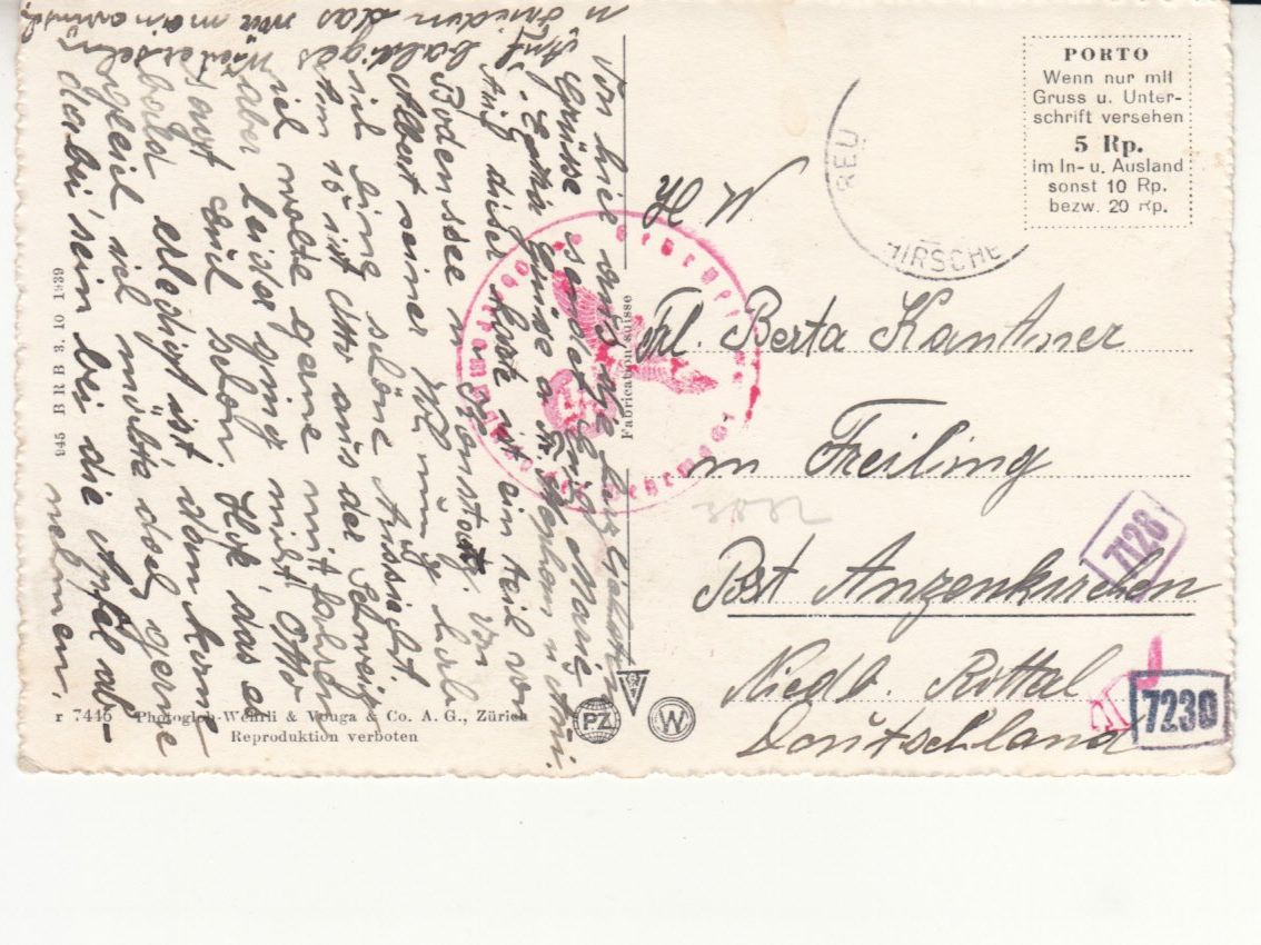 Ansichtskarten: Kreuzlingen ca. 1940, zensuriert – Gebraucht aus Bürglen TG von StampGraf 1