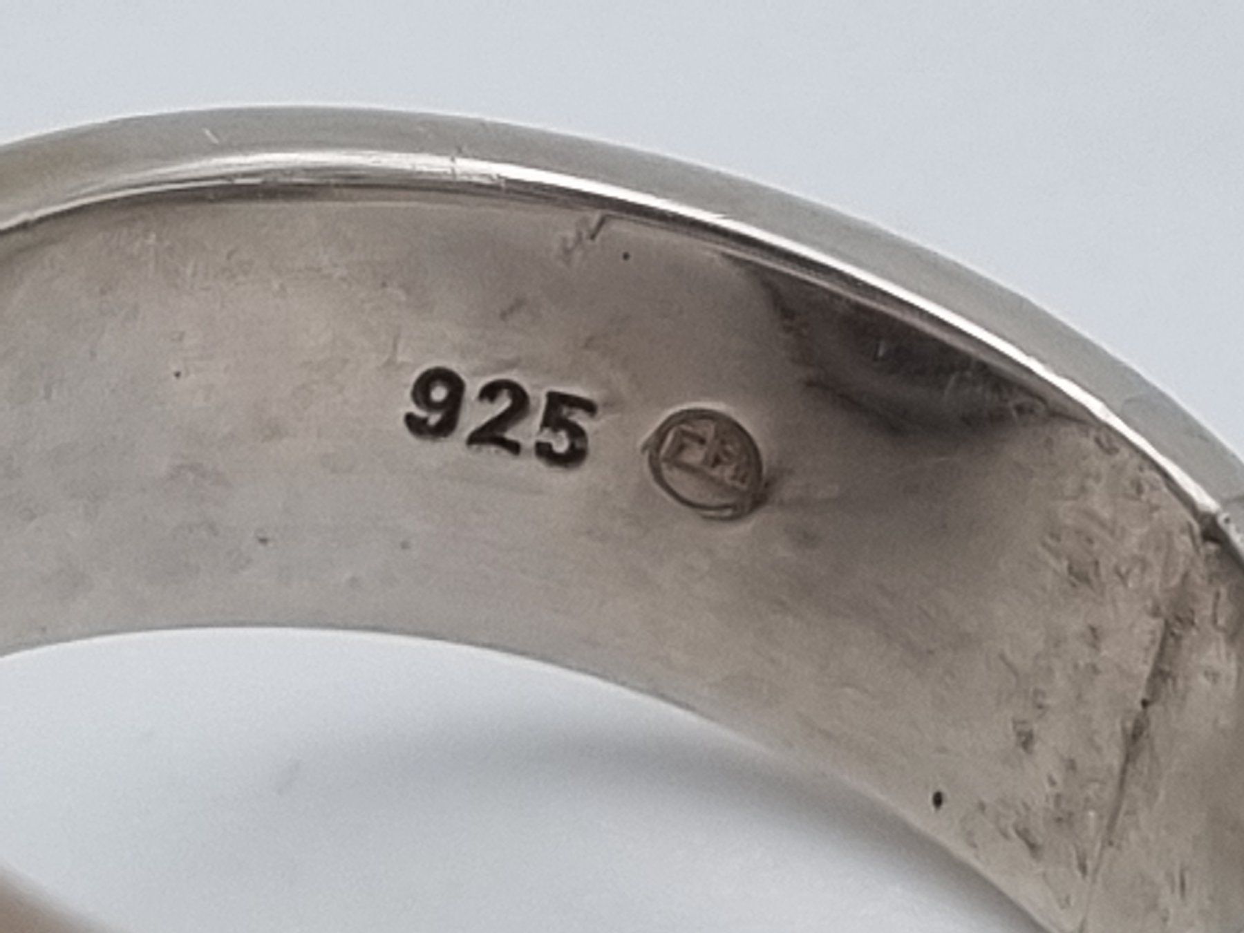 Anelli: Silberring 925 mit riesigem Stein (Rauchquarz oder Glas) – Usato da Kölliken venduto da ter_lkc7 6