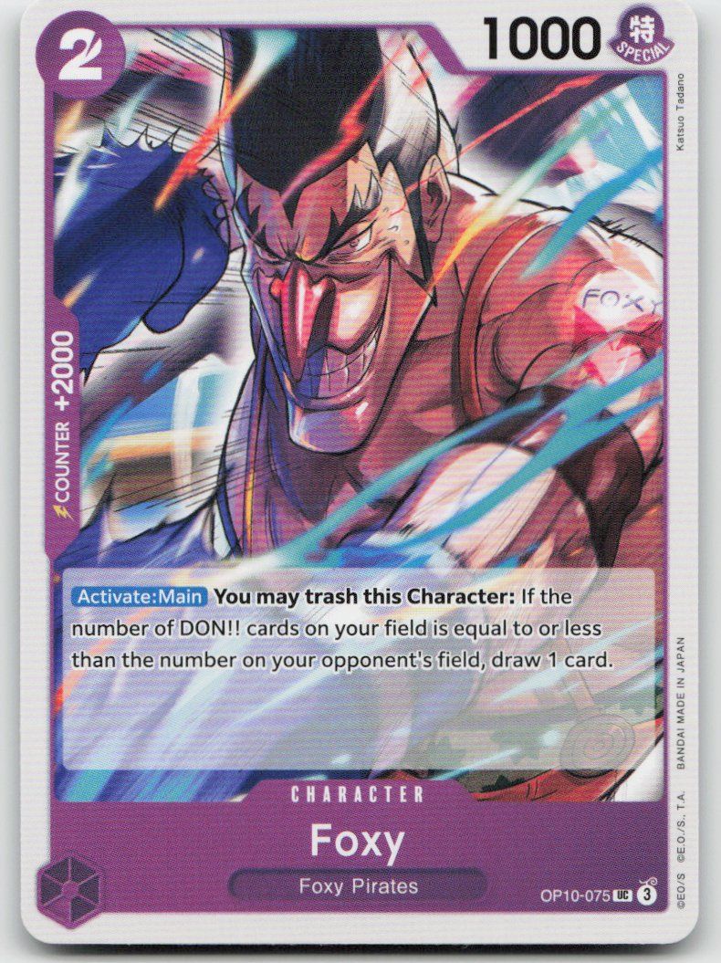 Bandai Carte collezionabili: One Piece Foxy OP10-075 UC – Usato da Lugano venduto da VlaseCard