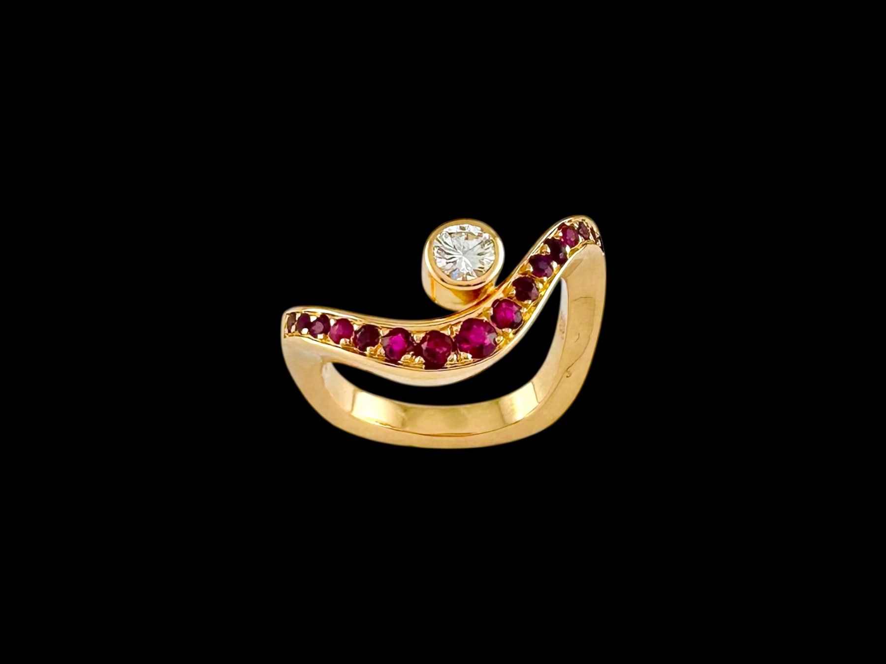Anelli: MAX WAGNER, Zürich, Rubin - Diamant - Ring – Usato da Zuzwil SG venduto da artimmo 3