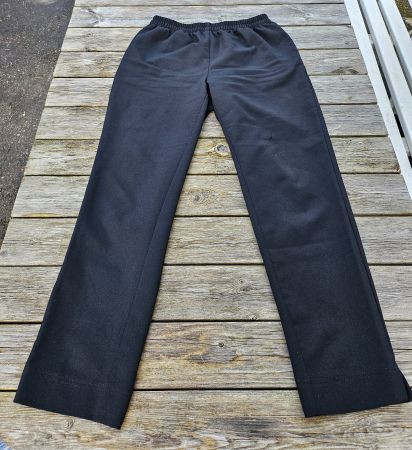 Hose Stoff schwarz mit Gummizug-Bund,Gr. 38