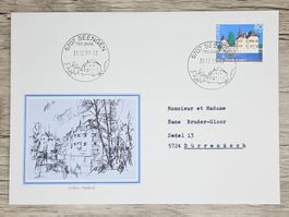CL01 Enveloppe + Timbre Suisse 1993