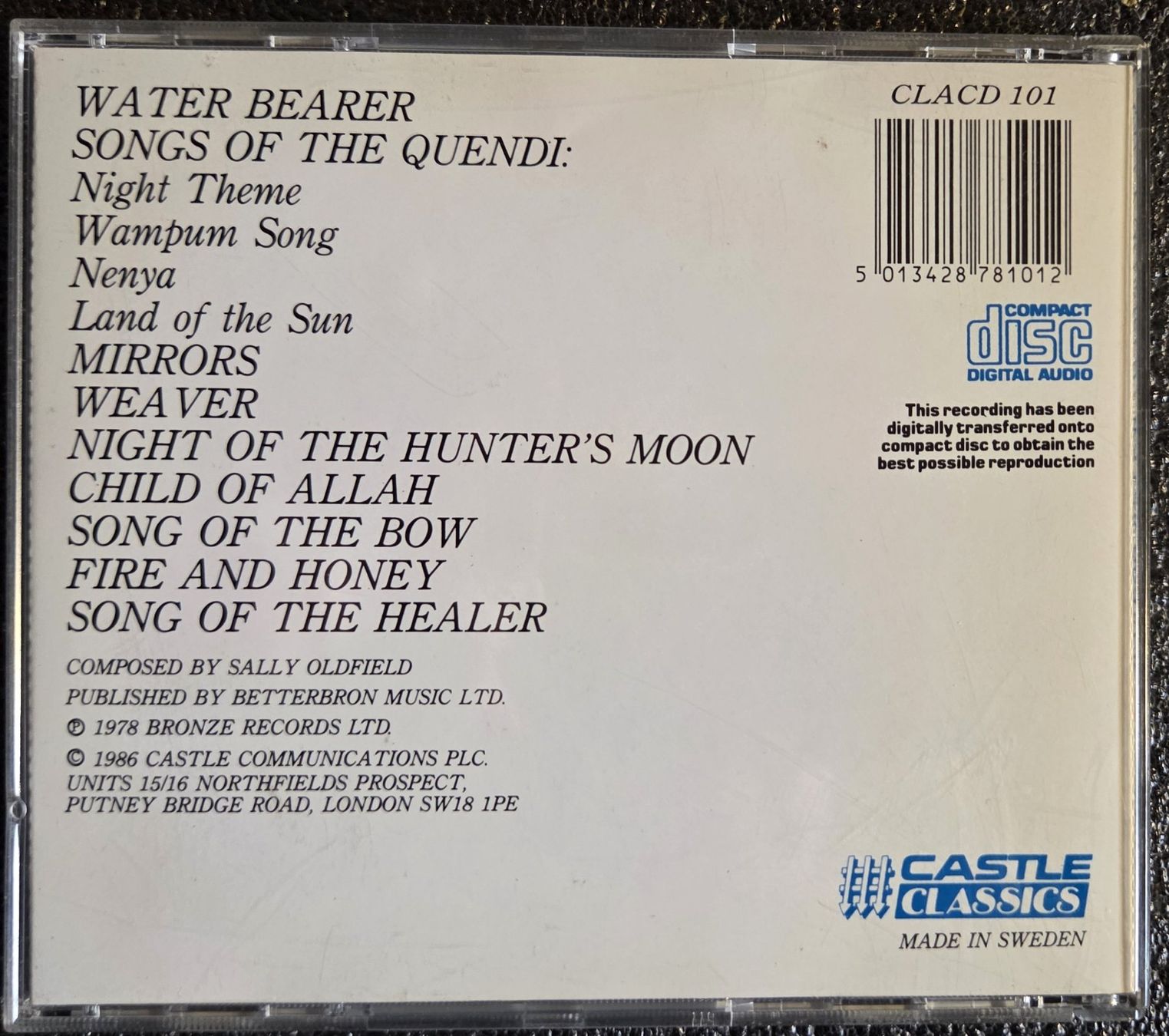 CD: Sally Oldfield - Water Bearer – Usato da Biberist venduto da Beaver58 2