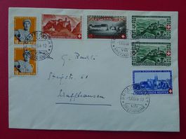 1944, B22-B25 (Pro Pat) Satzbrief von SCHAFFHAUSEN Kat: 80.-