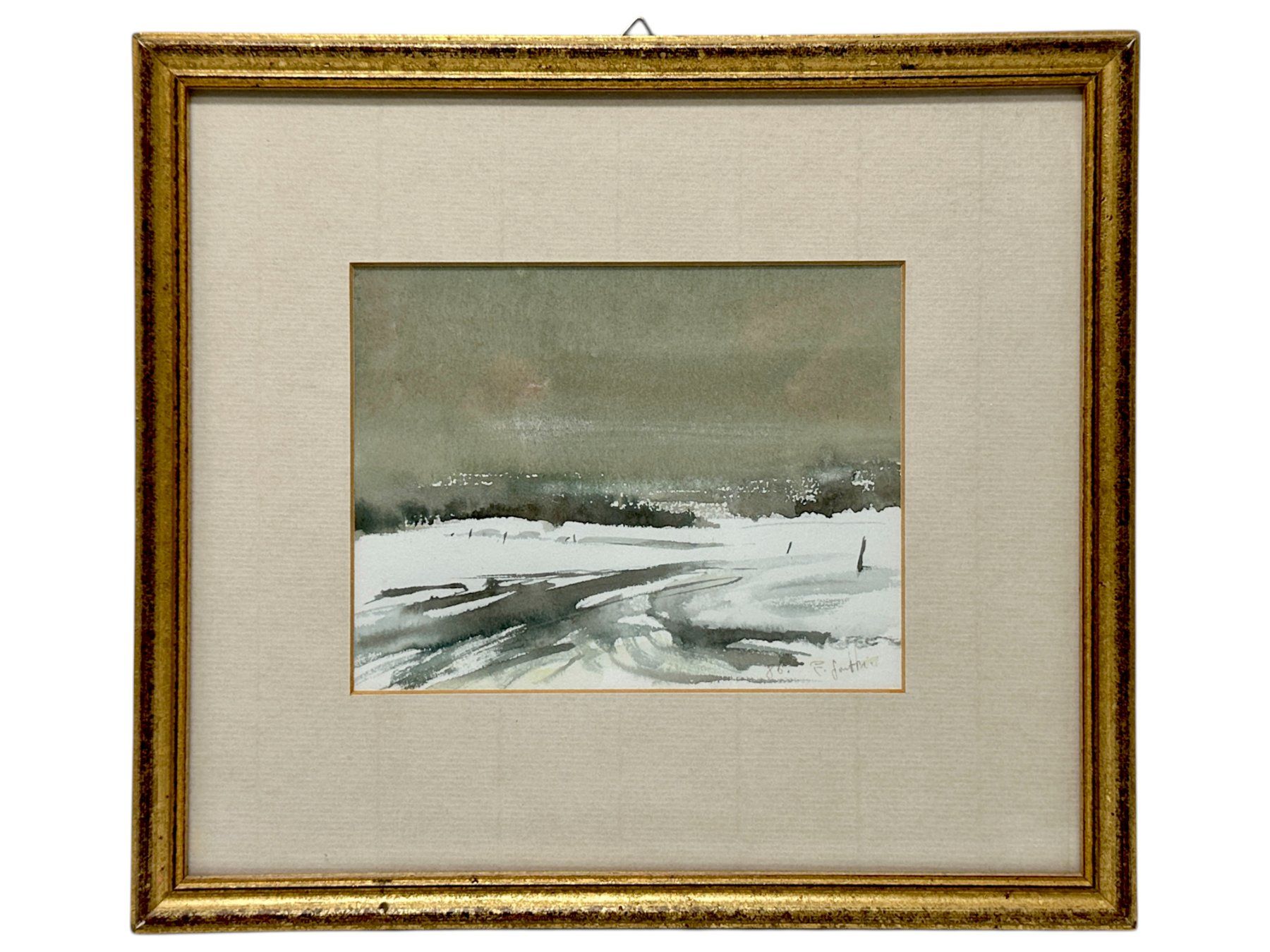 Dipinti: Pascal GONTHIER - Aquarelle originale paysage d'hiver – Usato da Morges venduto da vintix 9