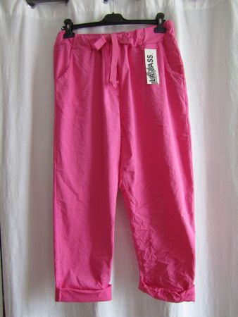 Gr. 48/56, Stretch-Hose in Pink von LaBass mit  Taschen