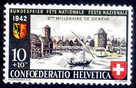 1942 BUNDESFEIERMARKE ALT-GENF ** POSTFRISCH ** - OL31