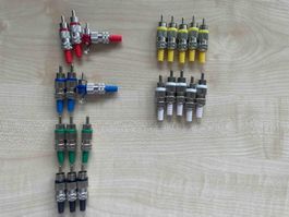 22 x RCA/Cinch Stecker zum löten