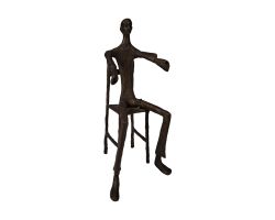 Bronzeskulptur ist im Stil von Alberto Giacometti