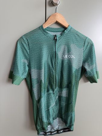 Le Col Radtrikot grün kurzarm Grösse L guter Zustand