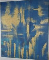 Bild Blau/Gold,handmade 50×60×4