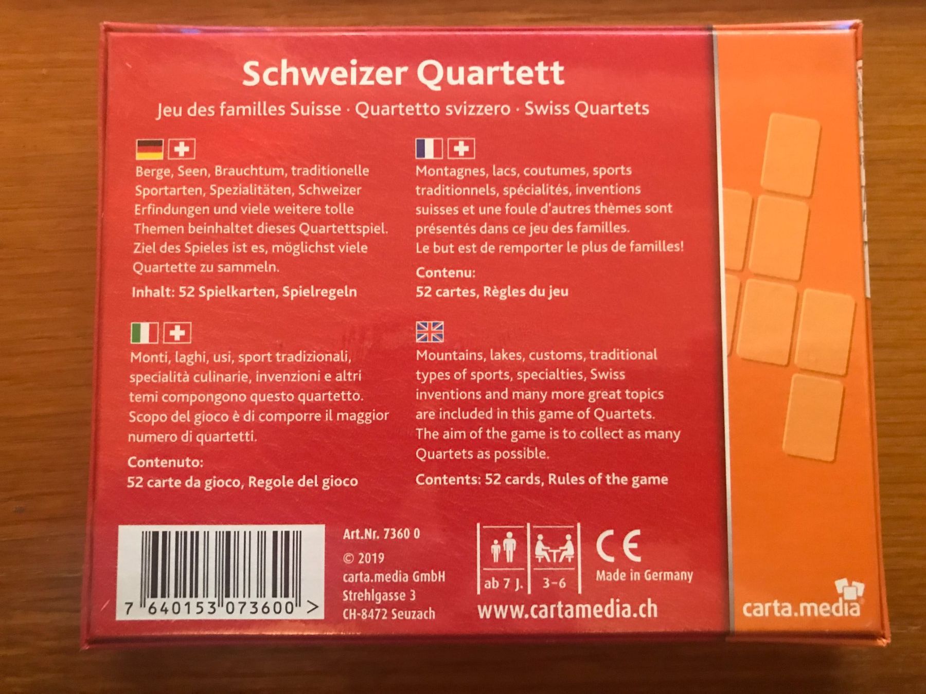 Jeux: Spiel Schweizer Quartett – Neuf avec emballage d'origine à Luzern par mey_s13 1