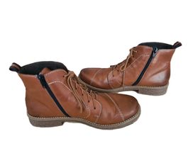 Rieker Damen Schnürstiefel Reissverschluss UND Schnürung 41