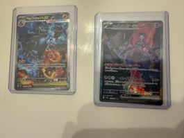 Carte Pokémon Mega Charizard X e Mewtwo EX
