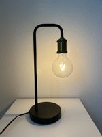 Tischlampe, schwarz/gold, Vintage-Stil