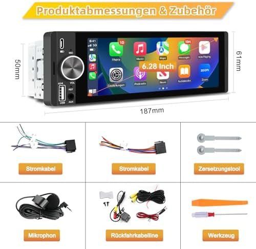 Ecrans: Bildschirm Single-DIN Kabelloses CarPlay Android Auto 6 – Neuf avec emballage d'origine à Hundwil par pak_7zvn 7