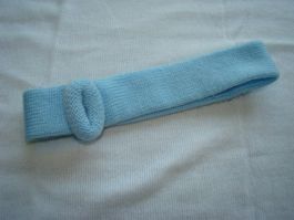 Stirnband hellblau gestrickte Optik