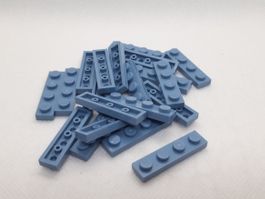 Lego 20 Stk. Plate 1x4 sand blue (new)
