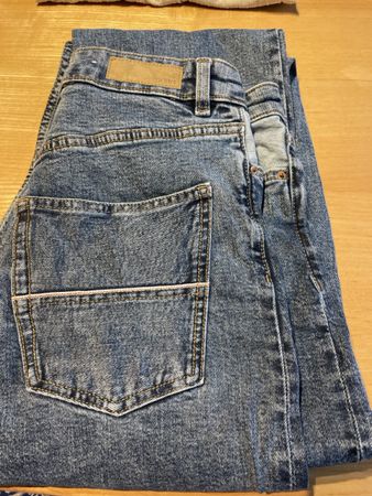 Jeans Straight W26 blaue Denim Waschung