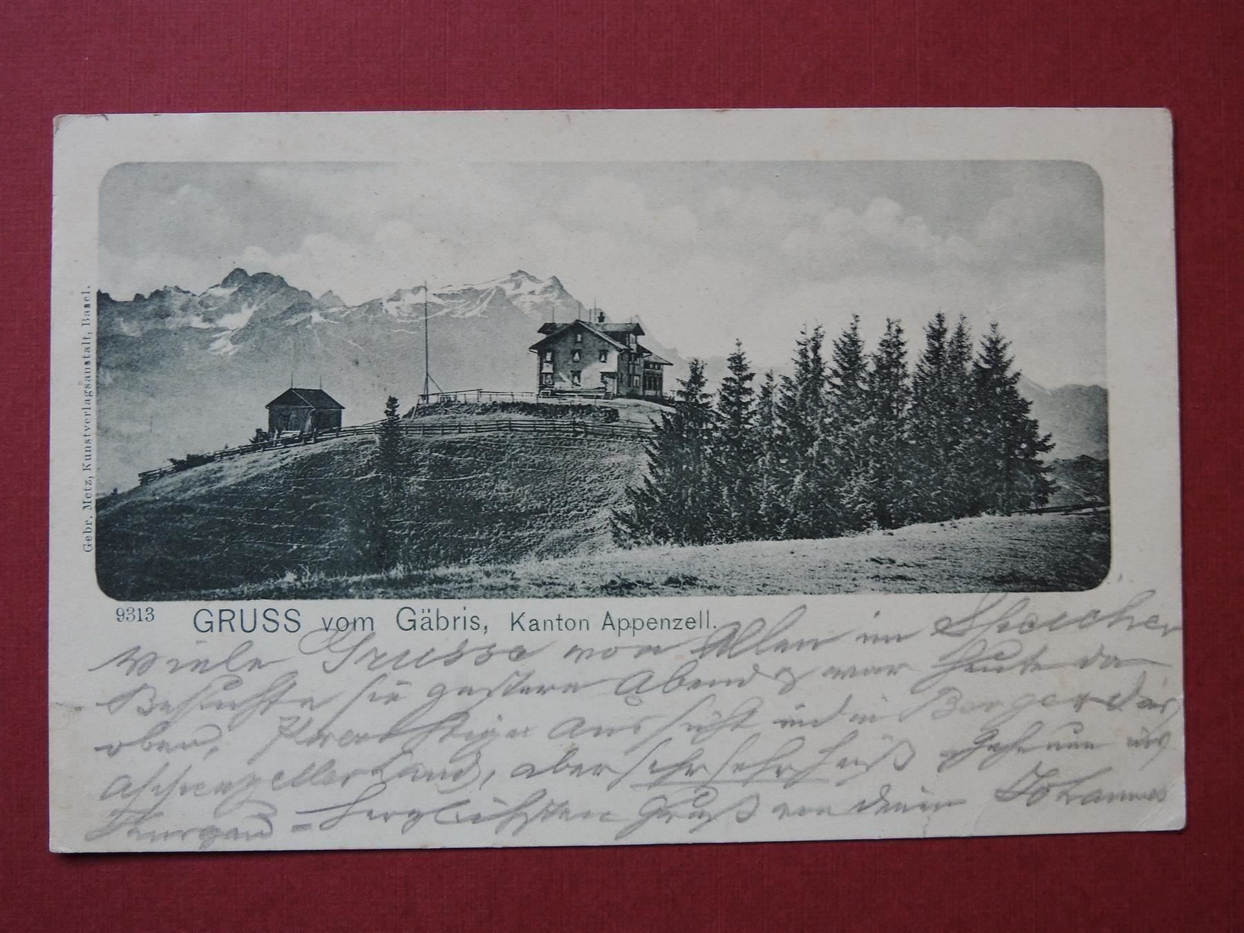 Ansichtskarten: Gruss vom Gäbis - Appenzell – Gebraucht aus Rain von 999-800-K