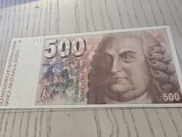 Schweizer Banknote 500 Franken Albrecht von Haller 1976
