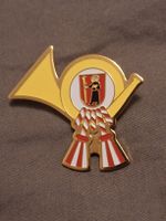 Pin Posthorn mit Wappen St. Gallen Metall gold