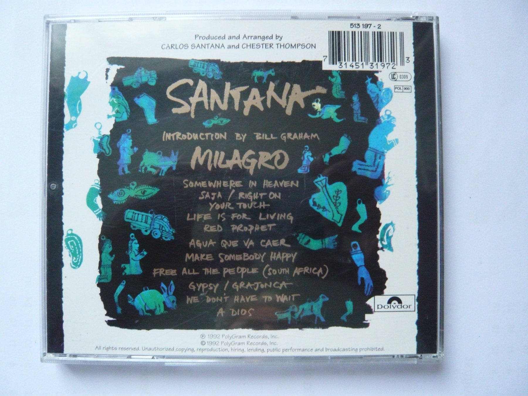 CD: SANTANA MILAGRO – Usato da Winterthur venduto da Cajun 1