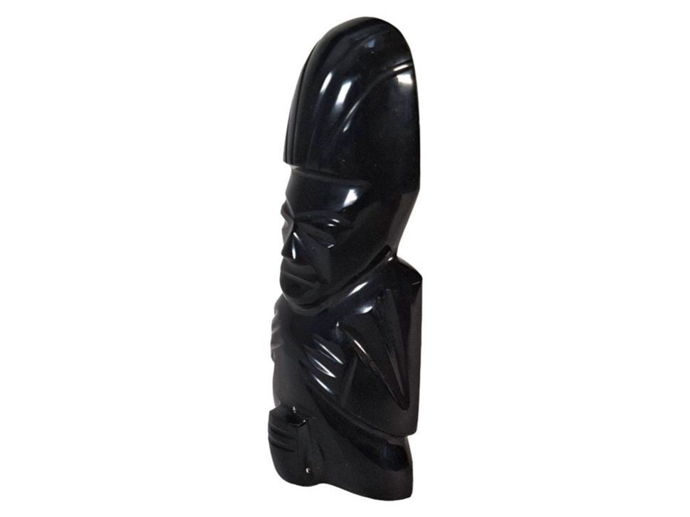 Statuette: Steinfigur Azteken-Statue, schwarzer Obsidian – Usato da Wil SG venduto da Restwert_Wil 1