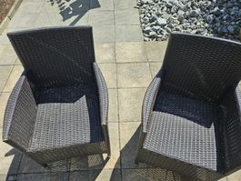 Gartenstühle Rattanimitat gebraucht, 6 Stk