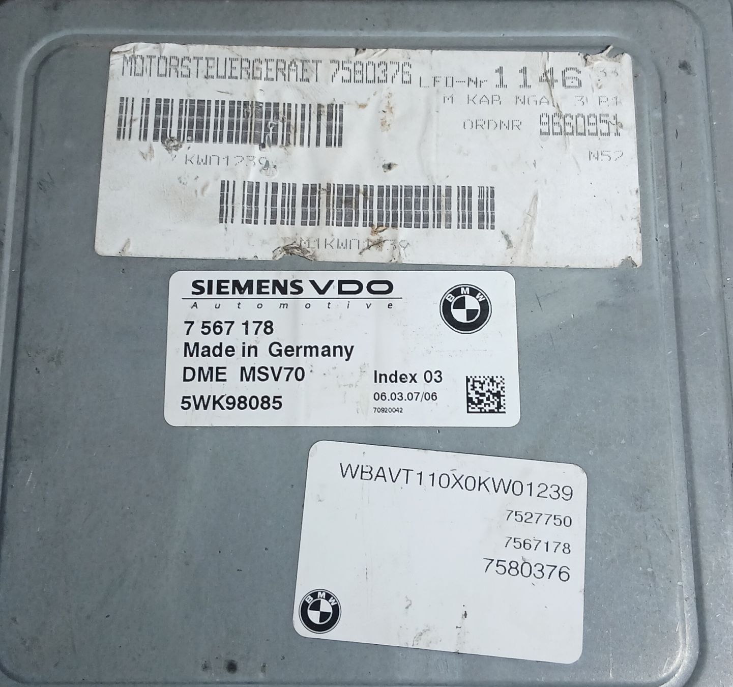 BMW Tutti pezzi di ricambio auto: ECU BMW E91 325 – Usato da la heutte venduto da Auto-stock 1