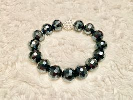 Armband mit Glasperlen Discokugeln (ähnlich wie Swarovski)