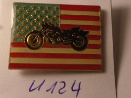 1 US Flagge Motorrad Pin USA Biker (U124)