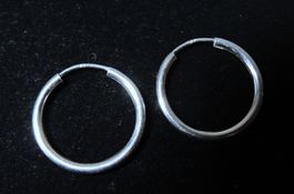 Silber 925 Creolen Ohrringe 20 mm