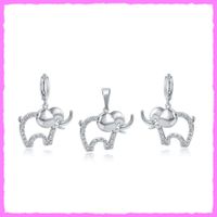 Bezauberndes Elefanten Set mit Zirkonia