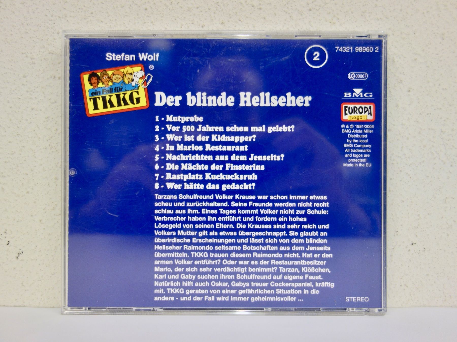CD: CD EIN FALL FÜR TKKG - DER BLINDE HELLSEHER – Usato da Kerzers venduto da wisaundso 1