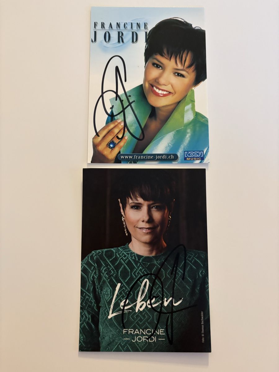 Autografi: Francine Jordi Original Autogramme 2x – Usato da niederbipp venduto da LaHabana1