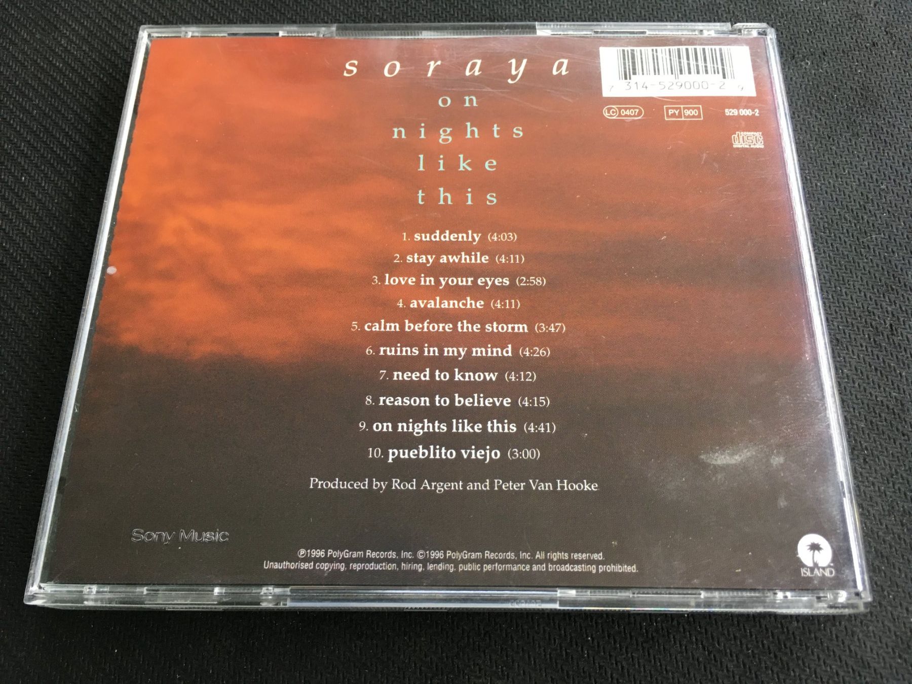 CDs: Soraya - On nights like this -CD- – Gebraucht aus St.Gallen von MedienJoe 2