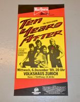 Orginal Konzert Plakat 1989 TEN YEARS AFTER VH Zürich