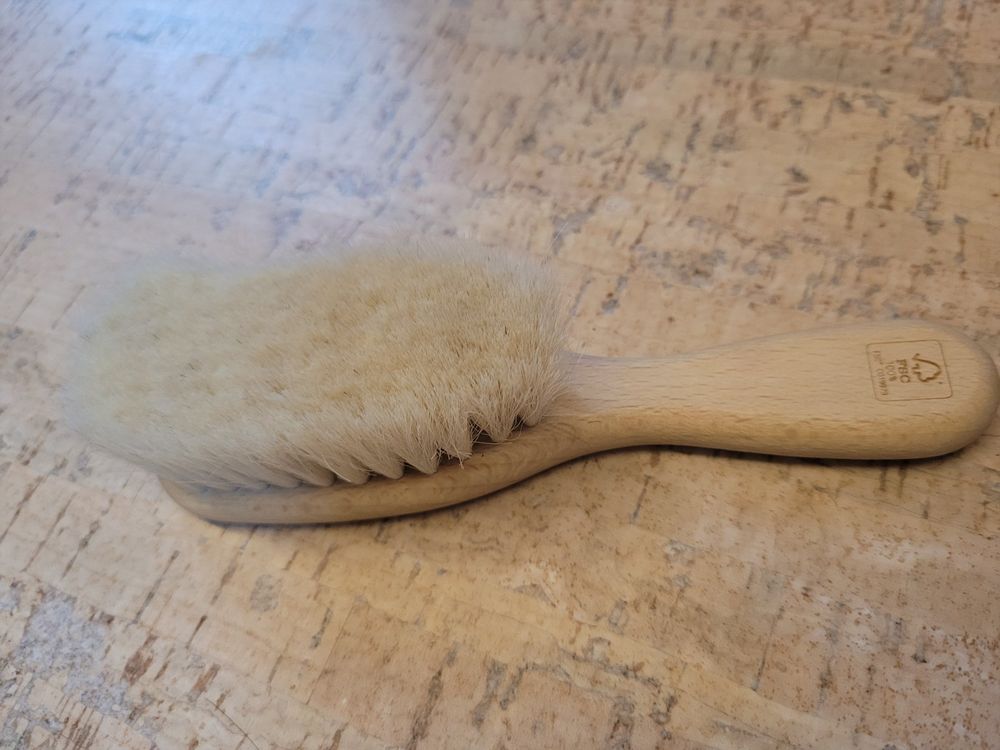 Baby Haarbürste Aus Ziegenhaar - Super Weich Für Empfindliche Kopfhaut
