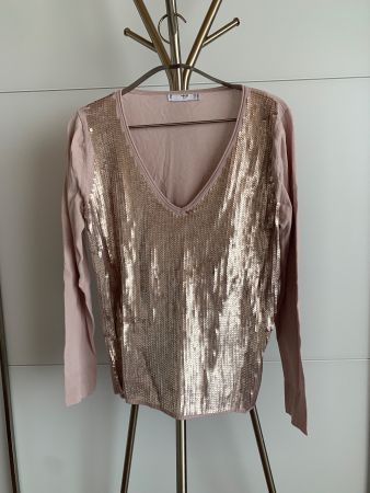 Feinstrickpullover mit Pailletten, Mango Suit, Grösse S