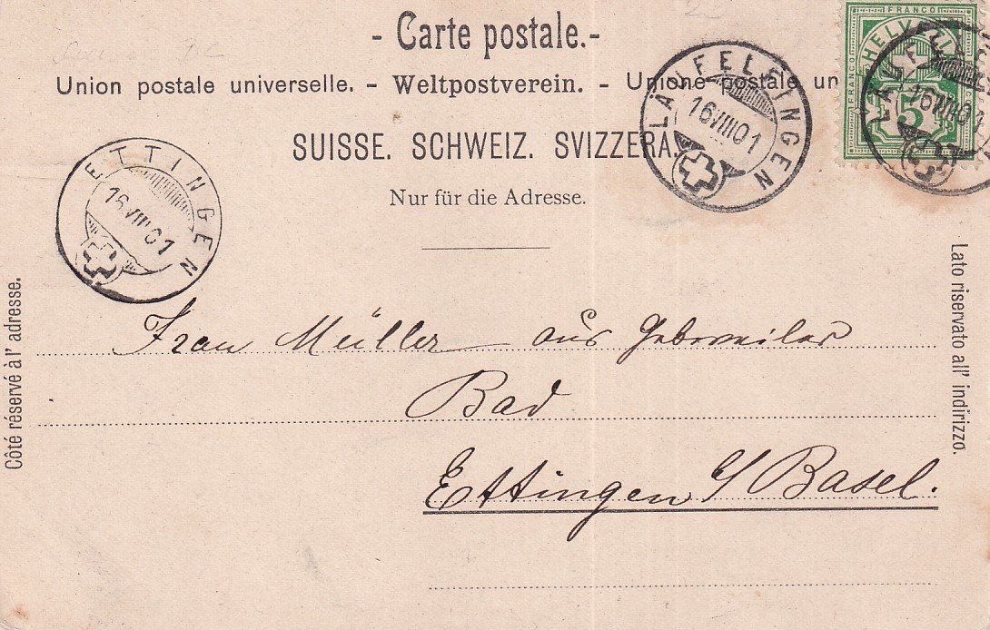 Cartoline postali: Bad Ramsach   BL  bei Läufelfingen     um 1901 – Usato da Brig venduto da Valcards54 1